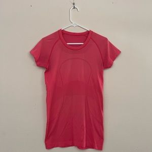 Salmon pink lululemon swiftly tech (short sleeve)!